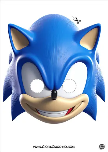Maschera Sonic da stampare