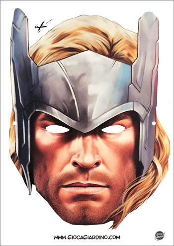 Maschera da stampare e ritagliare di Thor - Avengers