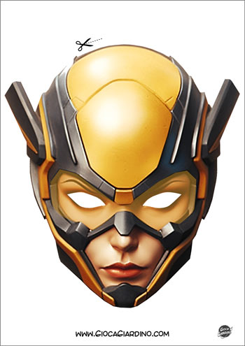 Maschera Wasp da spampare - Avangers