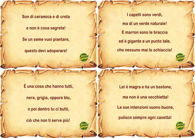 Indovinelli per caccia al tesoro in giardino - immagine di esempio