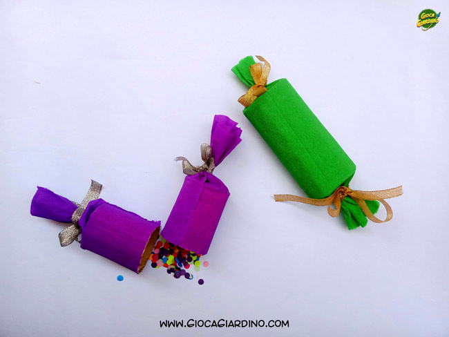 Carnival crackers con rotolo di carta igienica - lavoretto carnevale bambini scuola elementare