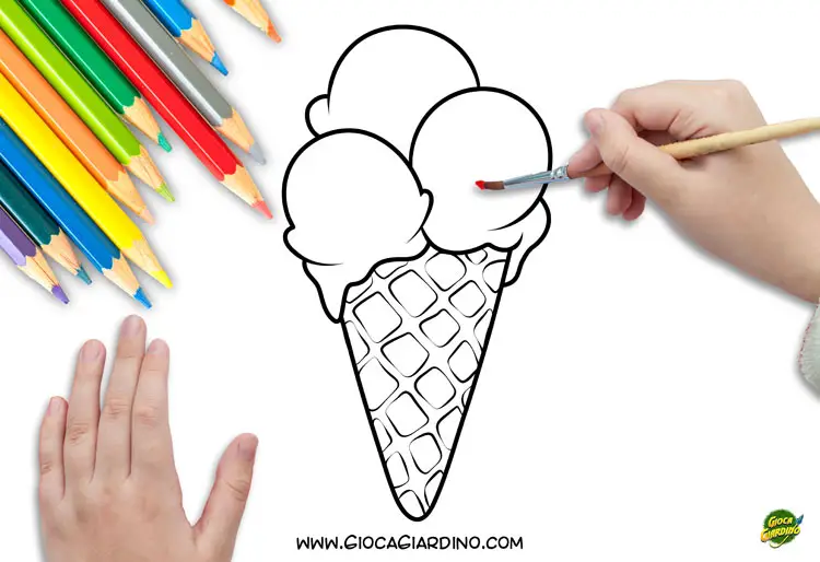 Disegni di gelati da colorare per bambini - copertina