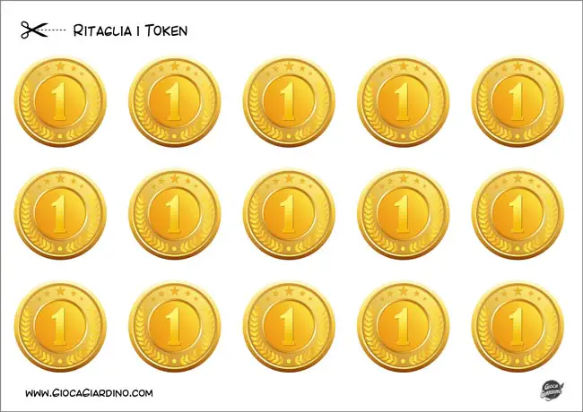 Gettoni da stampare token economy