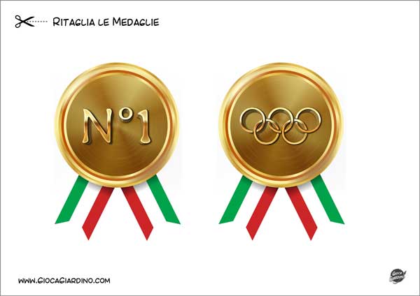 Medaglie da stampare e ritagliare per bambini delle olimpiadi