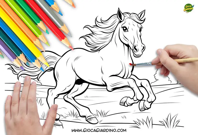 Disegni di cavalli da colorare copertina