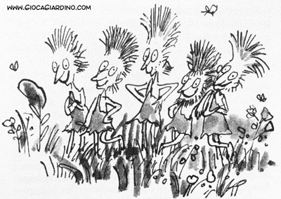 Gli Umpa-Lumpa - La fabbrica di Cioccolato - illustrazione di Quentin Blake
