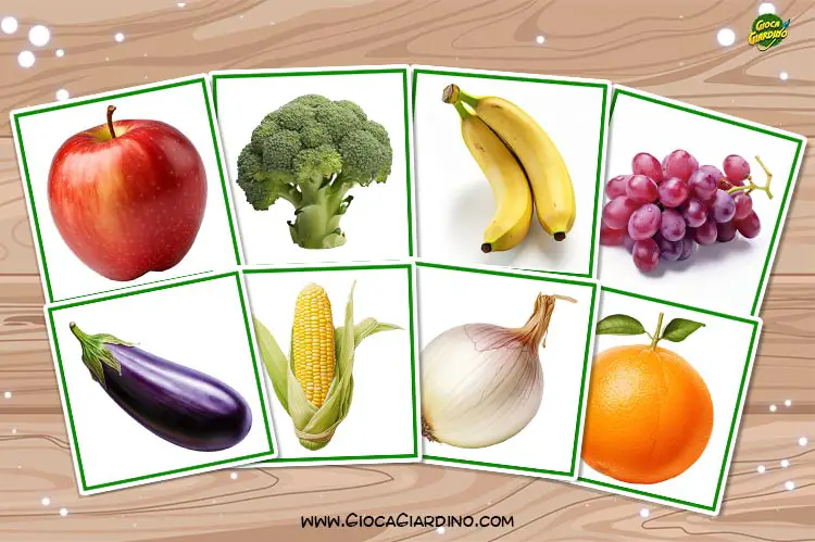 Memory di Frutta e Verdura da Stampare | Scarica PDF Gratis