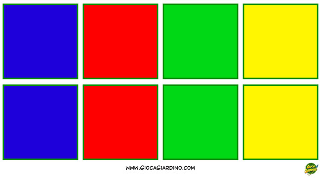 Memory dei colori da stampare per bambini - 1