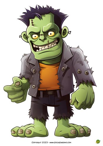 Frankenstein - personaggio di Halloween da stampare