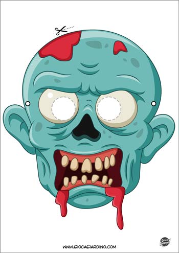 maschera di Halloween  da zombie da stampare