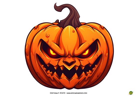 Jack-o-lantern da stamapre per halloween