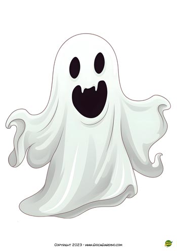 fantasma da stampare e ritagliare per Halloween