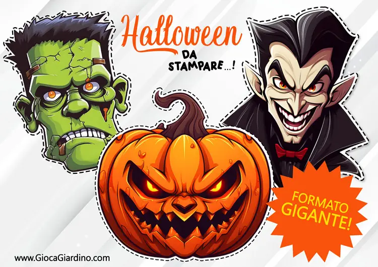 Festa di Halloween | Personaggi da Stampare e Ritagliare