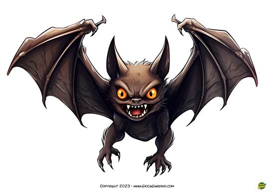 pipistrello di halloween da stampare