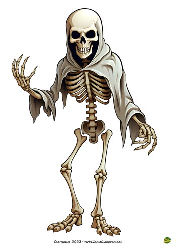 scheletro da stampare per halloween