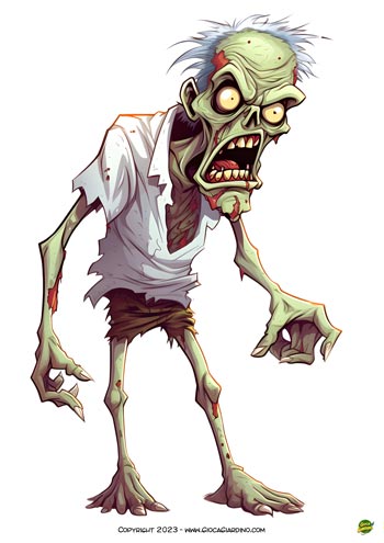 disegno zombie da stampare per halloween