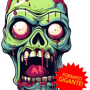 viso zombie halloween - disegno colorato da stampare
