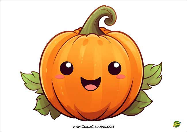 zucca halloween kawaii dolce da stampare