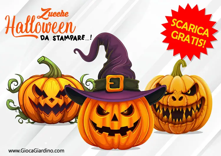 Zucche di Halloween da Stampare | Scarica PDF Gratis